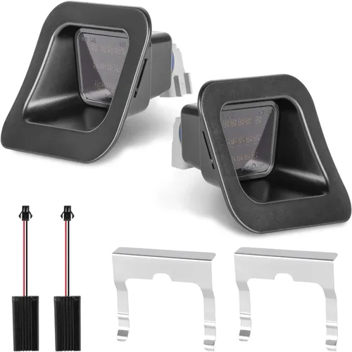 Luces LED para placa de matrícula con clips de retención de metal para Dodge Ram 1500 2500 3500 2003-2018 lámpara de parachoques trasero 2PCS, 6000K