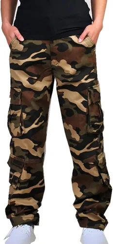 Muscularfit Pantalones cargo de camuflaje para hombre 2023 grandes y altos, múltiples bolsillos, pantalones deportivos sueltos y rectos, pantalones