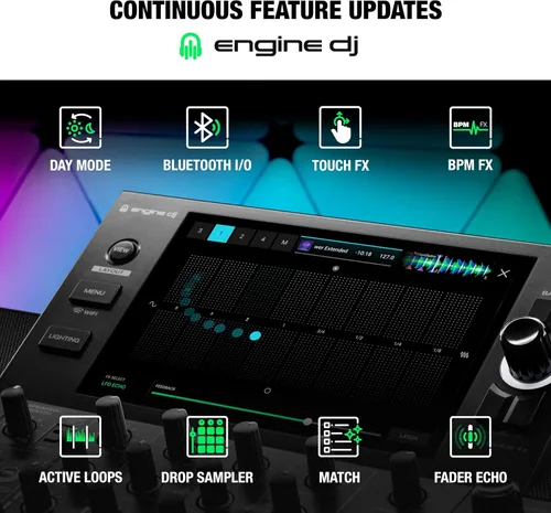 Miniatura 4 de Controlador DJ Denon DJ SC Live 4 y Monitores de Estudio M-AUDIO Forty Sixty Par para Grabación de Estudio, Producción Musical, Podcasting, Streaming