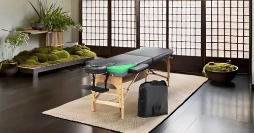 Miniatura 2 de Mesa de masaje de espuma de alta calidad, portátil, plegable, altura ajustable, 72 pulgadas de largo y 27 pulgadas de ancho, mesa de tatuaje