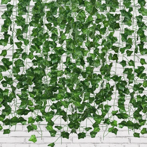 RECUTMS Enredaderas Falsas para Decoración de Habitación 86 Pies Guirnalda de Hiedra Artificial Plantas Colgantes Follaje Artificial Falso Hojas