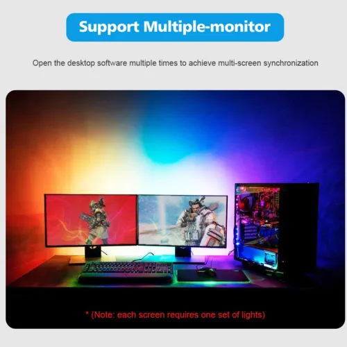 Miniatura 7 de Retroiluminación LED para TV, tira de luces LED para TV, tira de luz inteligente, tira de luz de sincronización de monitor de computadora