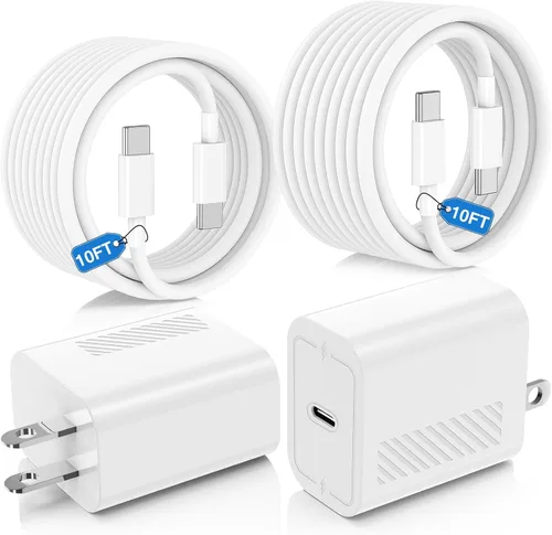 Miniatura 17 de Cargador súper rápido tipo C de 45 W para Samsung Galaxy S25/S24/S23 Ultra, cargador de teléfono USB C Android con cables tipo C de 6 pies/10 pies