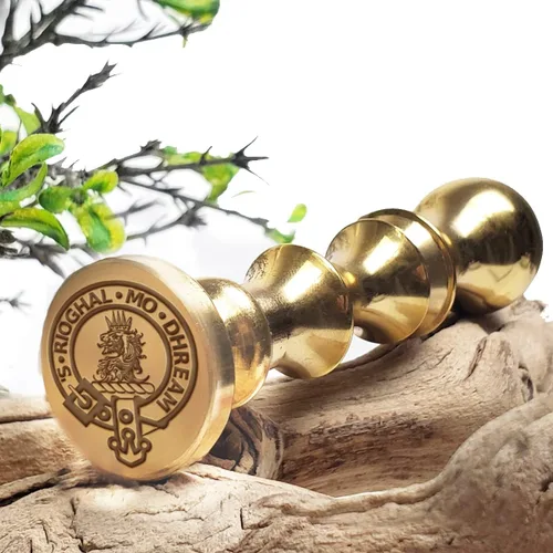 Miniatura 4 de Family Crest - Kit de sellos de cera personalizados con mango de madera y troquel de latón con cera de sellado