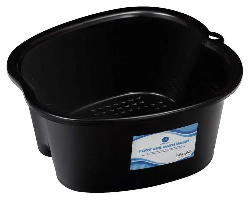 Cuenca de baño para remojar pies – Tamaño grande para remojar pies | Pedicura y masajeador bañera para tratamiento de spa en el hogar | Callo, Negro
