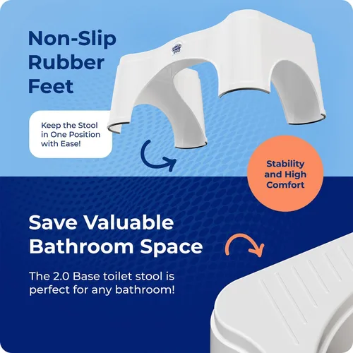 Miniatura 5 de Squatty Potty Taburete de inodoro original 2.0 base 7", blanco, 1 unidad