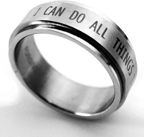 Miniatura 5 de Philippians 413 I Can Do All Things Through Christ Spinner Ring