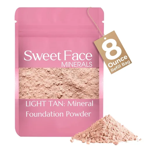 Miniatura 15 de Sweet Face Minerals - Recambio de polvo de base (BEIGE) (bolsa de 0.42 oz) por Sweet Face Minerals, polvo de maquillaje ligero y mineral suelto