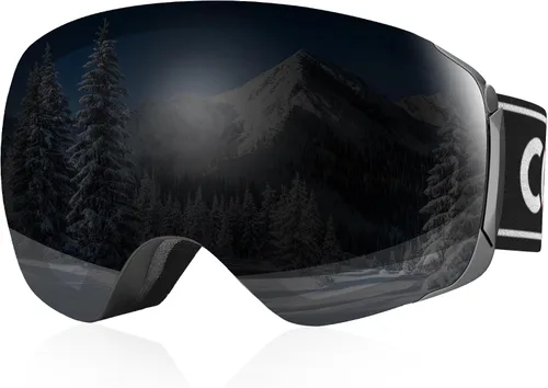 Miniatura 8 de COOLOO Snow/Ski Goggles, Snowboard Goggles for Men Women Youth -OTG, Magnetic Lens Frameless Anti Fog 100% UV Protection
