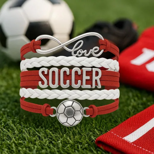 Miniatura 59 de Sportybella - Pulsera de fútbol ajustable, regalo para jugadores