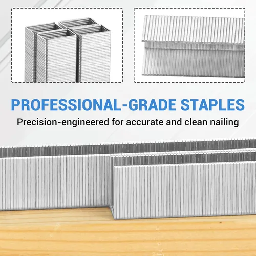 Miniatura 5 de meite Grapas de alambre fino de calibre 22 de 13/32 pulgadas (0.398 in) para pistola de grapas, grapas galvanizadas de 1/2 pulgada de longitud