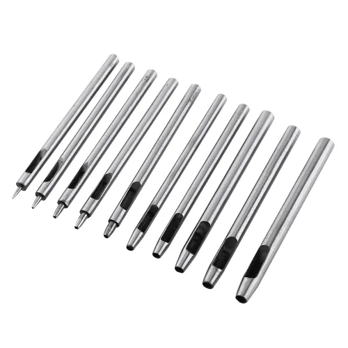 Miniatura 8 de Juego de herramientas de perforaciones de 0.020-0.197 in para correas de reloj de goma de cuero, cinturones, herramienta de corte de agujero