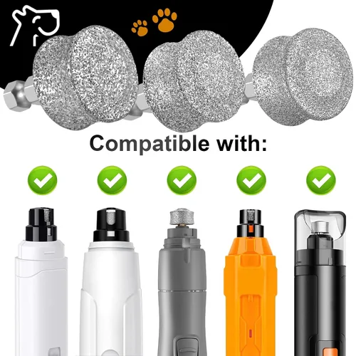 Miniatura 2 de IREDOON Molinillo de uñas para perro, cabezal de repuesto integrado para casfuy y la mayoría de las marcas, altamente eficiente, seguro y duradero