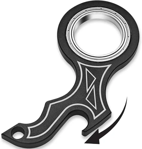 Miniatura 10 de YIPUKIYI Llavero Giratorio Anillo de Dedo Llave Cadena Giratorio Anillo de Dedo Tipo Juguete para Hombres, Mujeres y Niños (Negro)