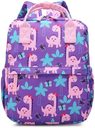 Miniatura 4 de Linda mochila preescolar para niños pequeños con diseño de unicornio y dinosaurio, bolsa de viaje para niñas y niños, Dinosaurio femenino, 12