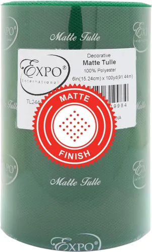 Miniatura 19 de Expo International Tul mate decorativo, rollo/carrete de 6 x 100 yardas, tela de tul de poliéster ligera para tutús, disfraces y decoraciones