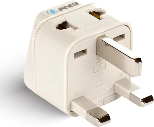 Adaptador de enchufe universal 2 en 1 con conexión a tierra tipo G, adaptador para Reino Unido, Hong Kong, Singapur y más. Certificado por la CE,