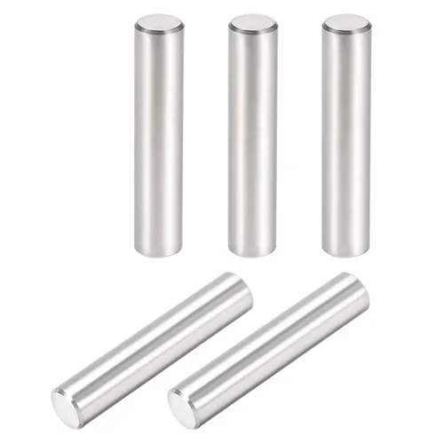 Miniatura 6 de uxcell 5 unids 0.315 in x 0.630 in pasador 304 acero inoxidable estante cilíndrico soporte pin sujetan elementos tono plata