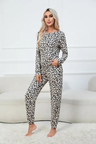 Miniatura 154 de Ekouaer Conjunto de pijama de manga larga para mujer, ropa de dormir suave con cuello redondo y bolsillos