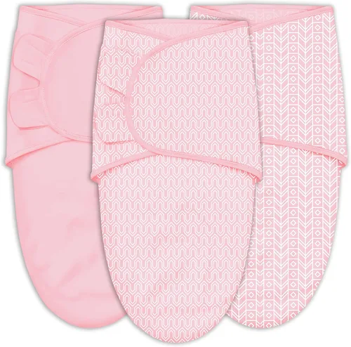 Miniatura 8 de SWEET DOLPHIN Paquete de 3 sacos de dormir envolventes para bebé - Manta envolvente para recién nacido con algodón suave - Envoltura ergonómica