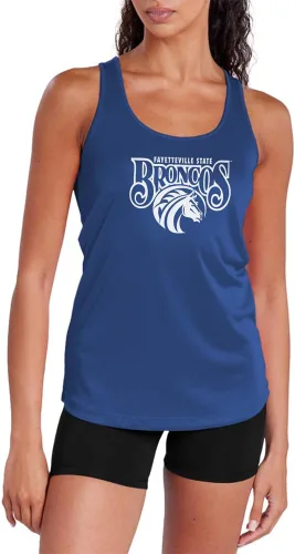 Miniatura 88 de Camiseta deportiva sin mangas oficial de NCAA Collegiate para mujer, con espalda cruzada, colección con logotipo primario