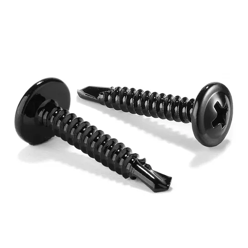 Miniatura 18 de Tornillos de chapa metálica #8 de 1-1/2 pulgadas, 100 tornillos de acero inoxidable 410 tornillos autorroscantes rápidos de cabeza de armadura