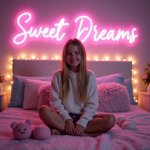 ADVPRO Letreros de neón LED personalizados, personalizables para decoración de pared, boda, fiesta de cumpleaños, letrero de neón LED grande Rosa