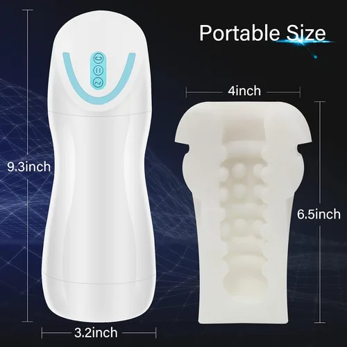 Miniatura 5 de Masturbador masculino automático para simulador de pene mamada con 4 modos de succión para tragar juguete sexual oral, 7 vibrantes, coño eléctrico