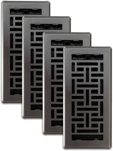 Miniatura 56 de Decor Grates Registro de suelo oriental AJH412-RB, 4 x 12 pulgadas, acabado de bronce frotado bronce (Rubbed Bronze Finish)