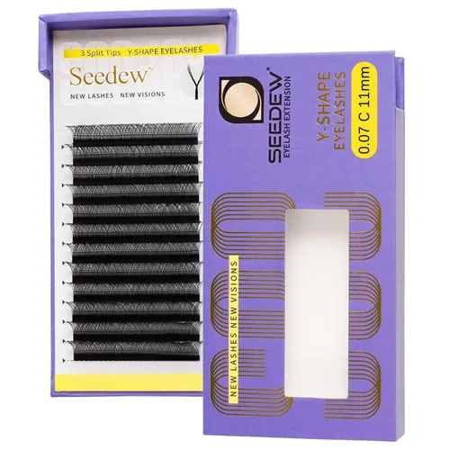 Miniatura 25 de YY - Extensiones de pestañas, racimos de pestañas de aspecto natural, bandeja de pestañas en forma de Y, tiras de pestañas de práctica, suministros