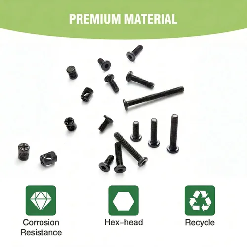 Miniatura 3 de Crib Screws Hardware Replacement Kit - M6x15/20/30/40/50/60/70/80 mm Hex Drive Socket Cap Screws Barrel Nuts,71pcs 8 Size Crib Bolts &Barrel Nuts