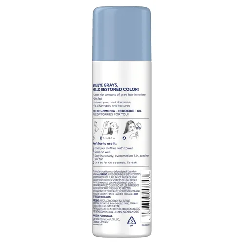 Miniatura 10 de Clairol Spray de coloración temporal para el cabello para retoque de raíces, color marrón claro, cobertura instantánea de raíces grises de aspecto