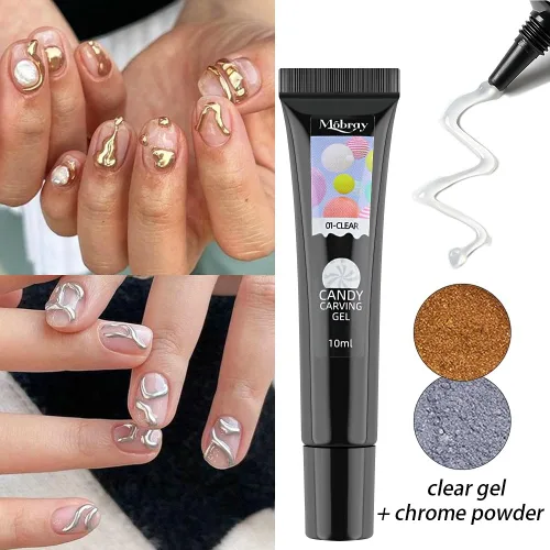 Miniatura 6 de Fcozpjk Gel de Escultura 3D para Arte de Uñas, 12 Colores de Geles Suaves de Modelado para Uñas, Esmalte Delineador en Relieve, Esmalte de Gel Verde