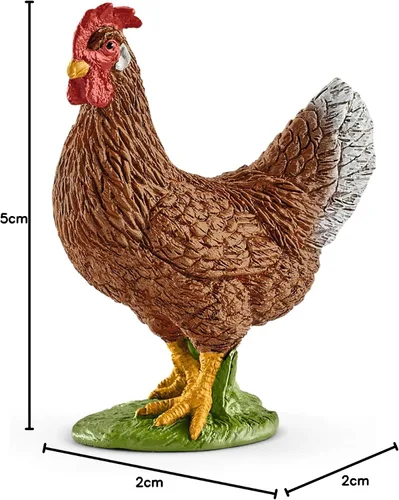 Miniatura 5 de Schleich Farm World, juguetes realistas de animales de granja para niños y niños pequeños, figura de gallina, a partir de 3 años
