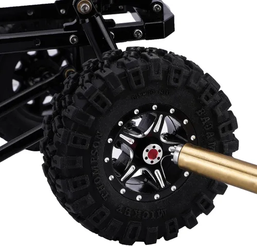Miniatura 4 de DJX 4 piezas de aluminio M2 tuerca de rueda tuerca central tuerca de bloqueo para Axial SCX24 AXI90081 AXI00004 Jeep C10 actualizaciones 1/24 RC Rojo