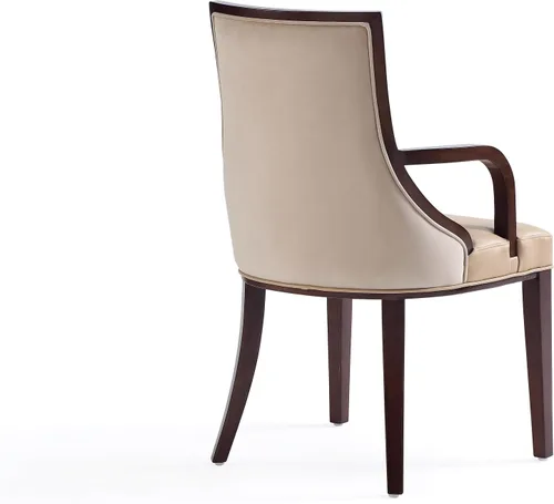 Miniatura 6 de Manhattan Comfort Grand - Sillas de comedor de piel sintética con brazos, asiento acolchado con respaldo de ala, costuras rectangulares finas