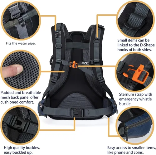 Miniatura 3 de Diamond Candy Mochila de Senderismo Impermeable para Hombres y Mujeres, Mochila Ligera de Día para Viajes y Campamento Waterproof Azul real