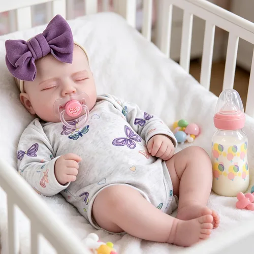 Miniatura 11 de Milidool Muñecas de Bebé Renacidas Realistas - Muñecas de Bebé Recién Nacida Realistas Posicionables de 18 Pulgadas, Cuerpo de Tela Suave Muñeca