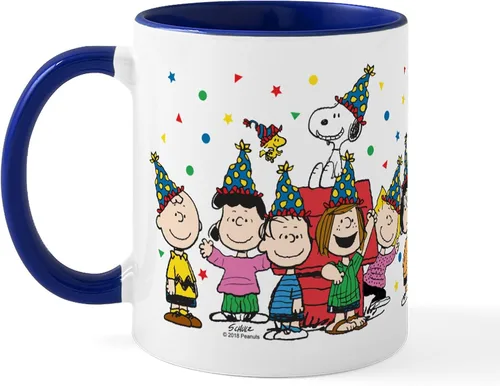 Miniatura 4 de CafePress Peanuts Gang Birthday - Taza de cerámica de 11 oz (11.0 fl oz)