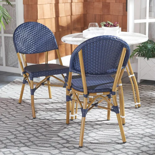 Miniatura 8 de SAFAVIEH FOX5203D-SET2 Barrow - Sillón para exteriores (2 unidades), color azul marino
