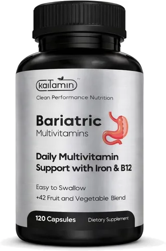 Multivitamínico bariátrico con hierro – Post cirugía bariátrica – Bypass gástrico y soporte de manga gástrica – para mujeres y hombres – fácil de
