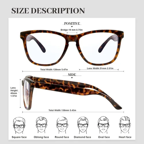 Miniatura 3 de Retro Blue Light Blocking Glasses for Women Men Classic Style Computer TV Eyeglasses Anti Eyestrain