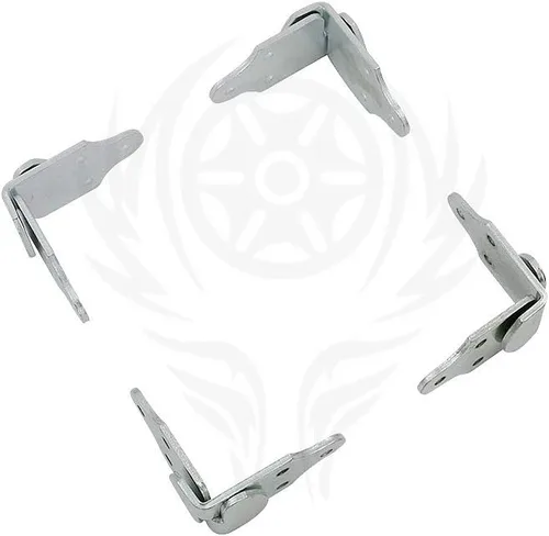 Miniatura 4 de Estante de Remolque Utilitario de 8 Piezas con Paneles Laterales de Madera, Pestillo de Puerta de Cama de Estacas, Conector de Esquina, Cuerpo
