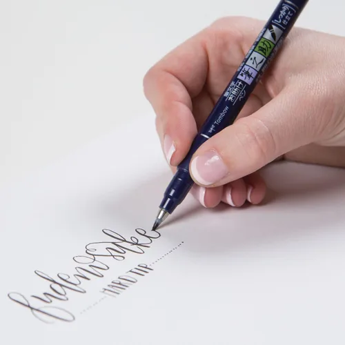 Miniatura 8 de Tombow 82038 Fudenosuke, punta suave y dura Fudenosuke Brush Pen para caligrafía y dibujos artísticos