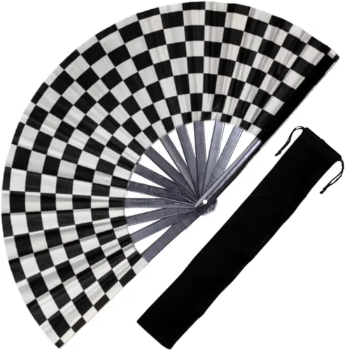 Miniatura 11 de Ventilador de mano decorativo para rave, grandes abanicos plegables para festivales, Drag Queen y Burlesque, bonitos accesorios holográficos