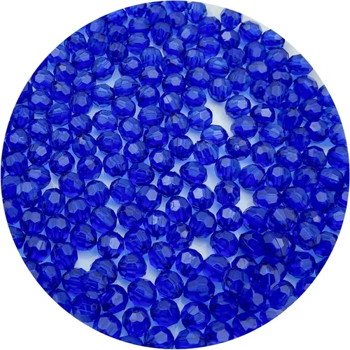 Miniatura 10 de 400 cuentas de cristal redondas acrílicas de 0.315 pulgadas (0.315 in), cuentas espaciadoras facetadas de color para hacer joyas, bricolaje, Rosa