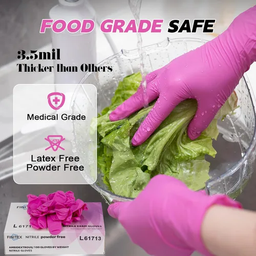 Miniatura 7 de FINITEX Nitrile Disposable Latex-Free Gloves - 3.5mil 100/1000PCS Powder-Free Latex Free Cleaning Medical Exam Food Gloves