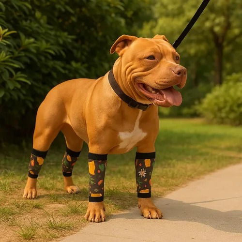 Miniatura 5 de Petwarm Juego de 4 fundas de recuperación para perros con estampado de bosque de zorro, fundas de apoyo para articulaciones sin conos para perros