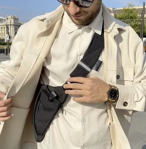 Miniatura 5 de Flex Moves PERSONAL FLEX BAG Bolso bandolera antirrobo para hombres y mujeres, bolsa de pecho para deportes, viajes, uso diario