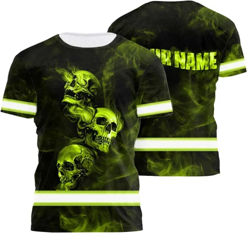 Miniatura 9 de Camisa de alta visibilidad para hombre, camisas de seguridad reflectantes con nombre personalizado para patriota, patriótico, veterano, militar